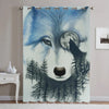 Awesome hoodied Wolf Printed 3D Grommet Window Curtains - HB0001