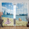 Awesome hoodied Dogs Printed 3D Grommet Window Curtains - HB00048
