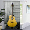 Awesome hoodied Guitar Printed 3D Grommet Window Curtains - HB00020