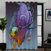 Awesome hoodied Parrots Printed 3D Grommet Window Curtains - HB00014