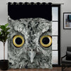 Awesome hoodied Owl Printed 3D Grommet Window Curtains - HB00016