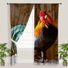 Awesome hoodied Rooster Printed 3D Grommet Window Curtains - HB00041