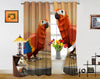 Awesome hoodied Parrots Printed 3D Grommet Window Curtains - HB00074