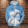 3D All Over Heart Of Dolphins Hoodies for Men and Women, T-Shirt, Zip Hoodies, Sweatshirt DTK001