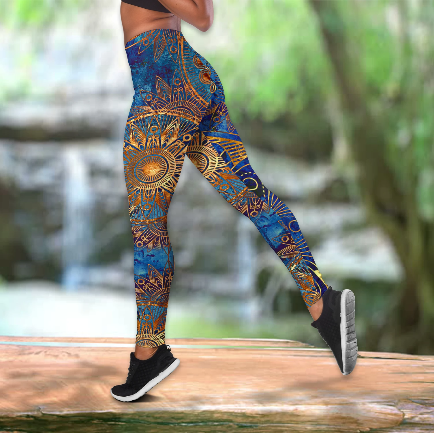Awesome Hoodie 3D All Over Print Fractal Mandala Combo Tank + Legging NQLG10