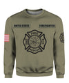 Awesome Hoodie 3D All Over FIREFIGHTER for Men and Women HBC151