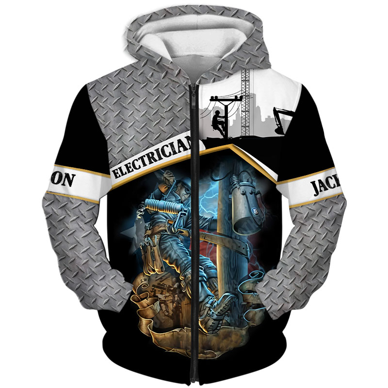 Awesome Hoodie 3D All Over Print Premium Personalized Electrician for Men and Women Hoodie, T-Shirt, Zip Hoodies, Sweatshirt DC076