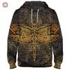 Awesome hoodie 3d all print Gold Dragonfly Hoodie, Zip Hoodie NQ117