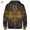 Awesome hoodie 3d all print Gold Dragonfly Hoodie, Zip Hoodie NQ117