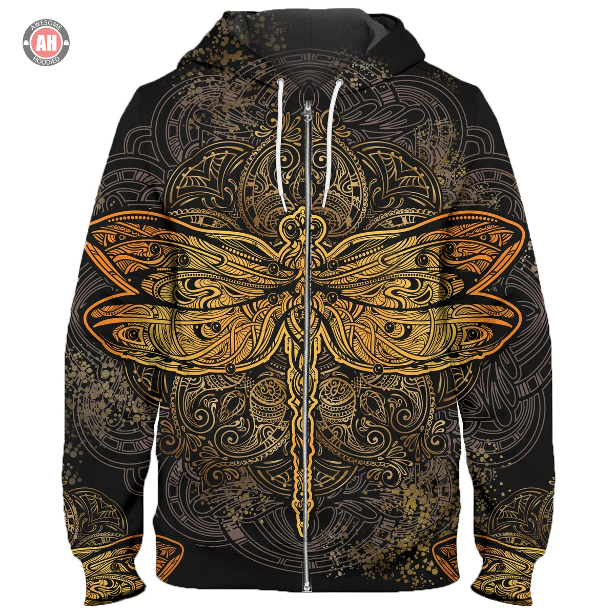Awesome hoodie 3d all print Gold Dragonfly Hoodie, Zip Hoodie NQ117
