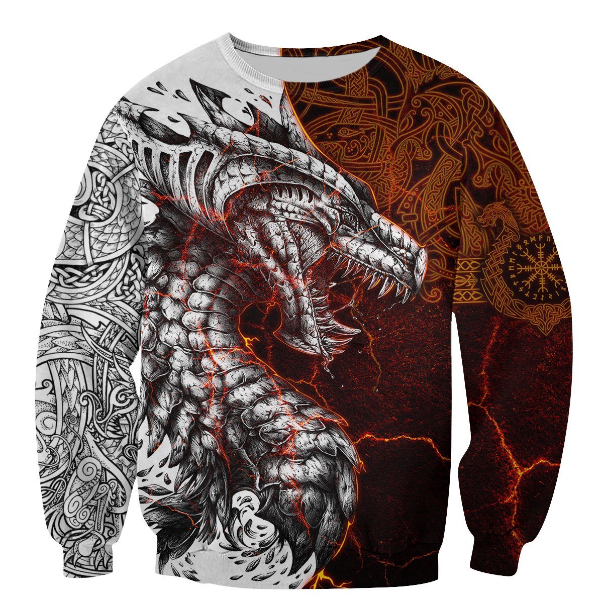 Awesomehoodie Tatoo Dragon 3D all over printed for Man and Women DTK0010