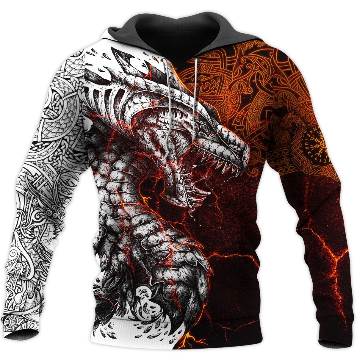 Awesomehoodie Tatoo Dragon 3D all over printed for Man and Women DTK0010