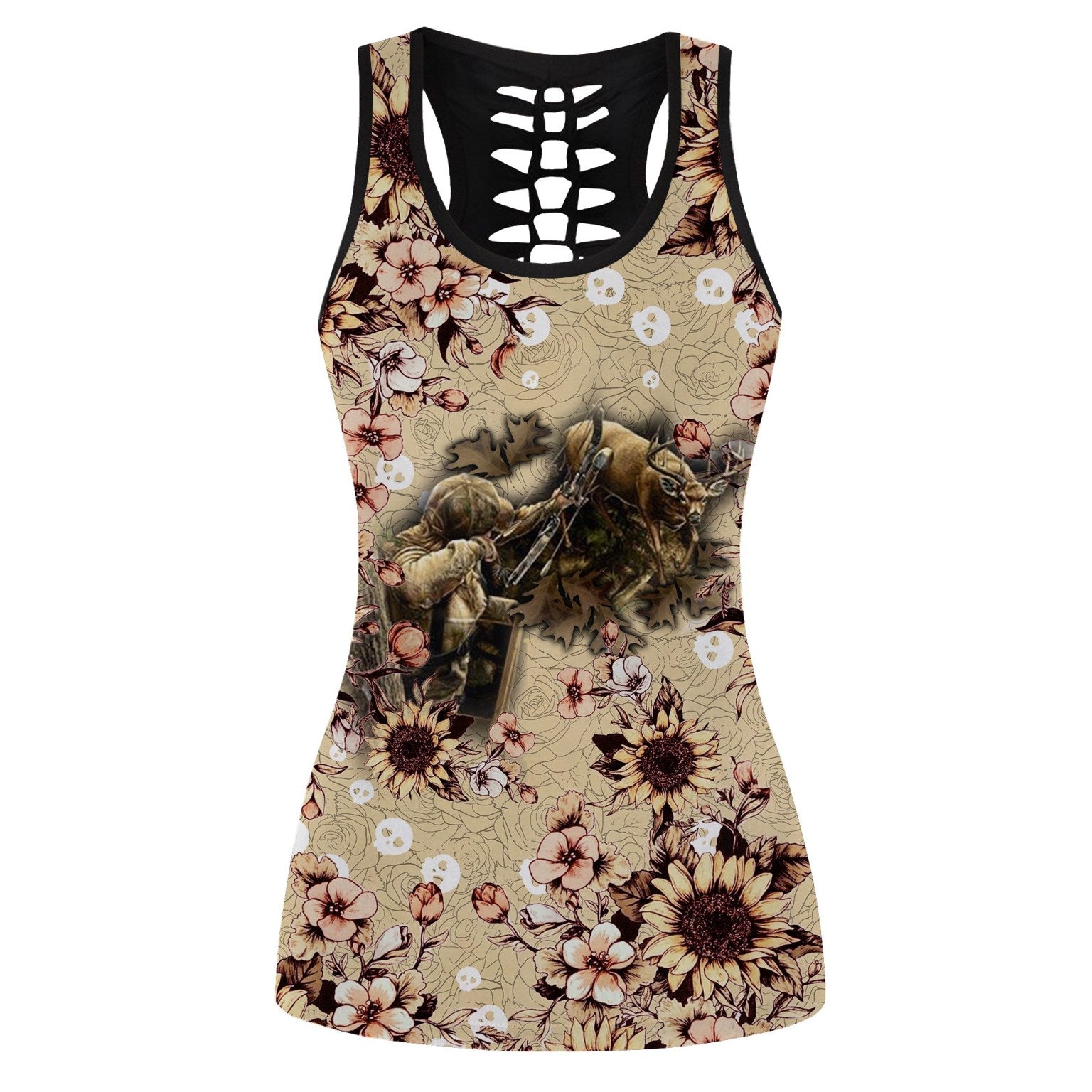 Awesome Hoodied 3D All Over Print Legging + Tank TOP  flower-hunter+COMBO MASK VNLGS0011
