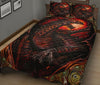 Awesome Hoodied Treble Clef And Hummingbirds Quilt Bed Set Dragon Fire  HDQ014