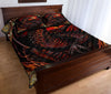 Awesome Hoodied Treble Clef And Hummingbirds Quilt Bed Set Dragon Fire  HDQ014