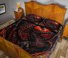 Awesome Hoodied Treble Clef And Hummingbirds Quilt Bed Set Dragon Fire  HDQ014
