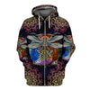 Awesome hoodie 3d all print Hippie Dragonfly for Men and Women, Zip Hoodies NQ230