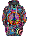 Awesome hoodie 3d all print Hippie Peace Sign for Men and Women, Zip Hoodies NQ232