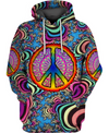 Awesome hoodie 3d all print Hippie Peace Sign for Men and Women, Zip Hoodies NQ232