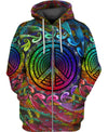 Awesome hoodie 3d all print Hippie Peace Sign for Men and Women, Zip Hoodies NQ233