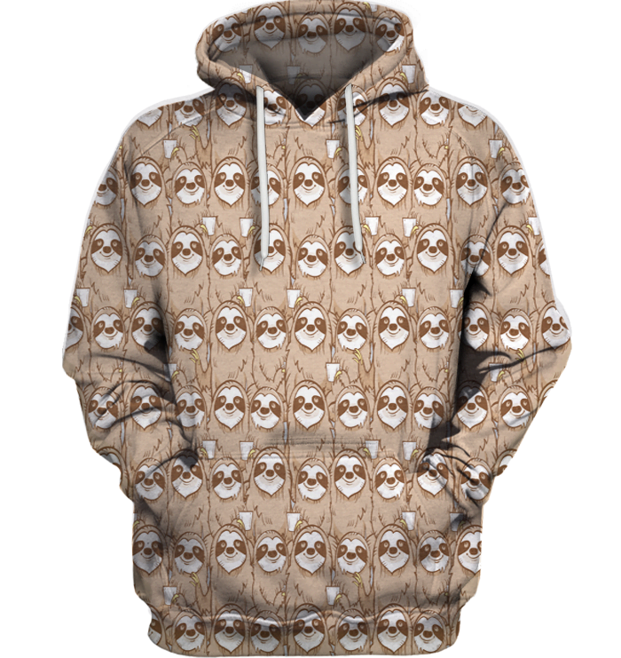 3D All Over Print Funny Sloth Face Shirt