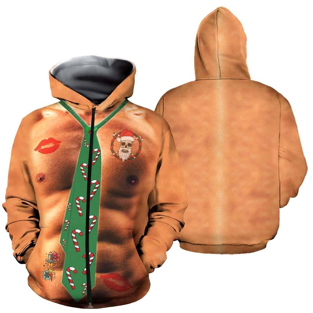 3D All Over Printed Real Men's Xmas Sexy Man Shirts and Shorts