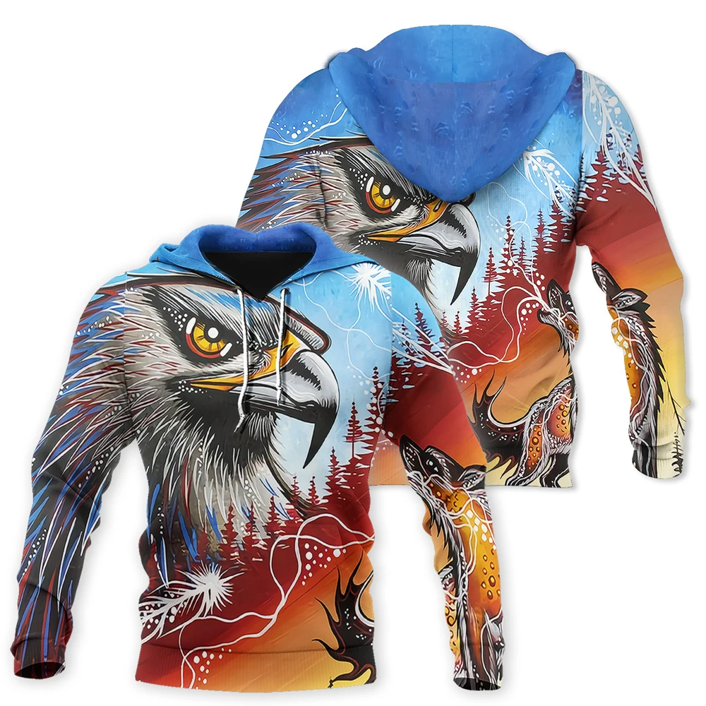 Awesome hoodie 3d all print Hawk And Fire Wolf King for Men and Women, T-Shirt, Zip Hoodies, Sweatshirt NQ412