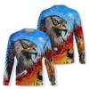 Awesome hoodie 3d all print Hawk And Fire Wolf King for Men and Women, T-Shirt, Zip Hoodies, Sweatshirt NQ412