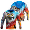 Awesome hoodie 3d all print Hawk And Fire Wolf King for Men and Women, T-Shirt, Zip Hoodies, Sweatshirt NQ412