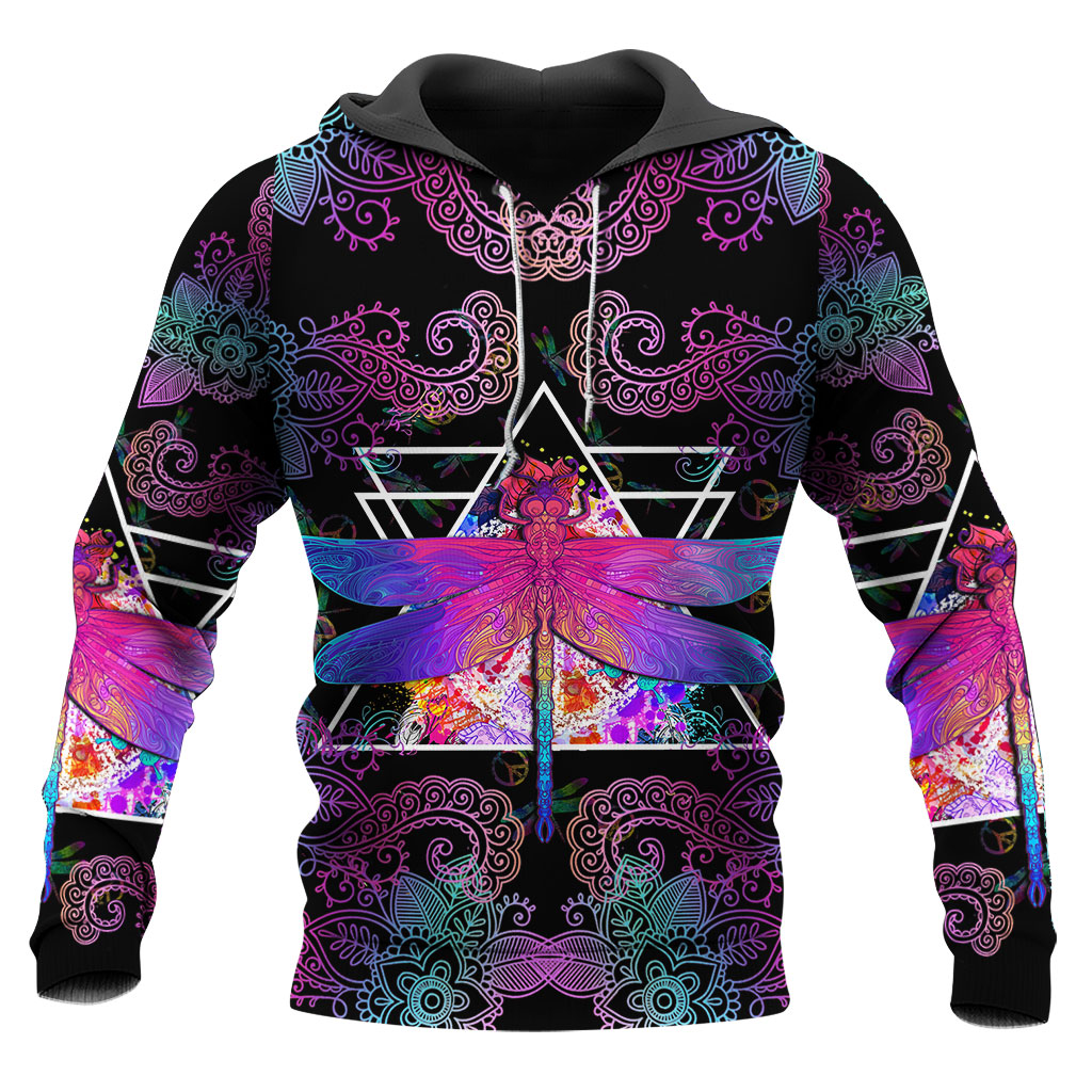 Awesome hoodie 3d all print Hippie Dragonfly for Men and Women, T-Shirt, Zip Hoodies, Sweatshirt NQ373