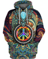 Awesome hoodie 3d all print Hippie Peace for Men and Women, T-Shirt, Zip Hoodies, Sweatshirt NQ305