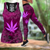 Awesome Hoodie 3D All Over Print Hippie Pink Combo Tank + Legging NQLG11