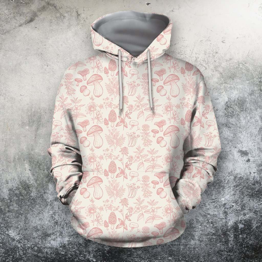 3D All Over Printing Red Pink Mushroom Premium Shirt