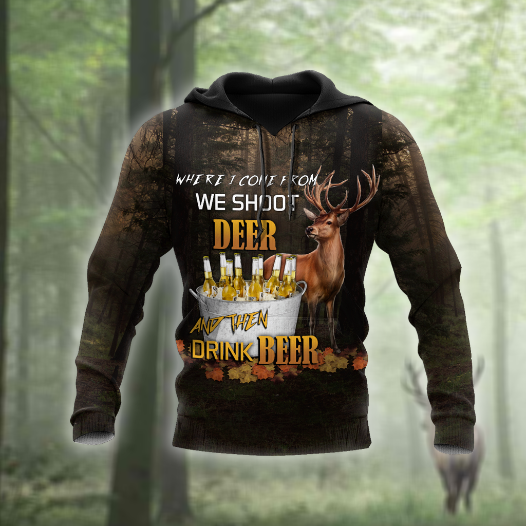 Awesome Hoodie Deer And Beer for Men and Women HBC246
