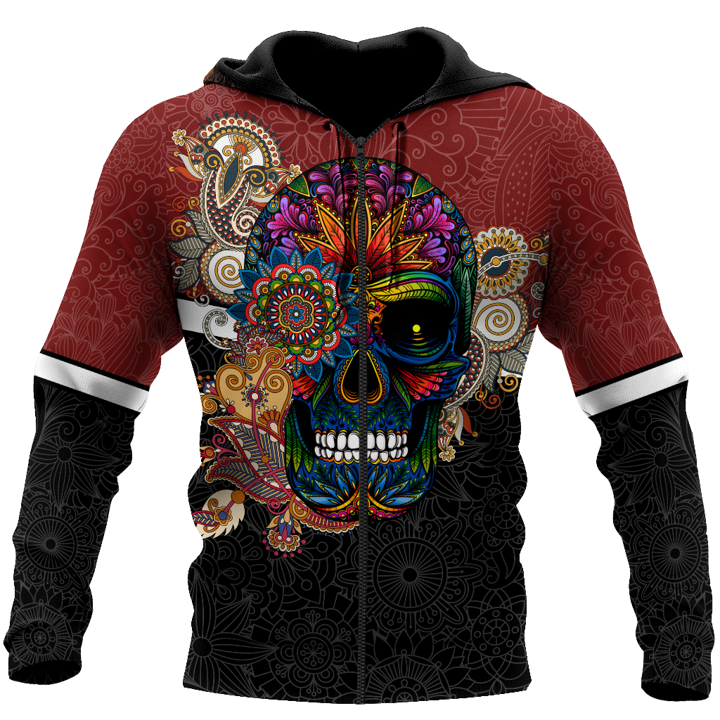 All Over Print Love Sugar Skull for Men and Women, T-Shirt, Zip Hoodies, Sweatshirt HBC0072