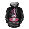 3D All Over Print Girl Love Skull for Men and Women, T-Shirt, Zip Hoodies, Sweatshirt HBC0069