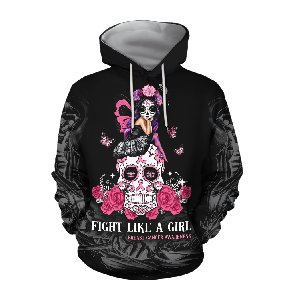 3D All Over Print Girl Love Skull for Men and Women, T-Shirt, Zip Hoodies, Sweatshirt HBC0069