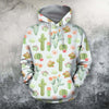 3D All Over Printing Flower And Cactus Hoodie