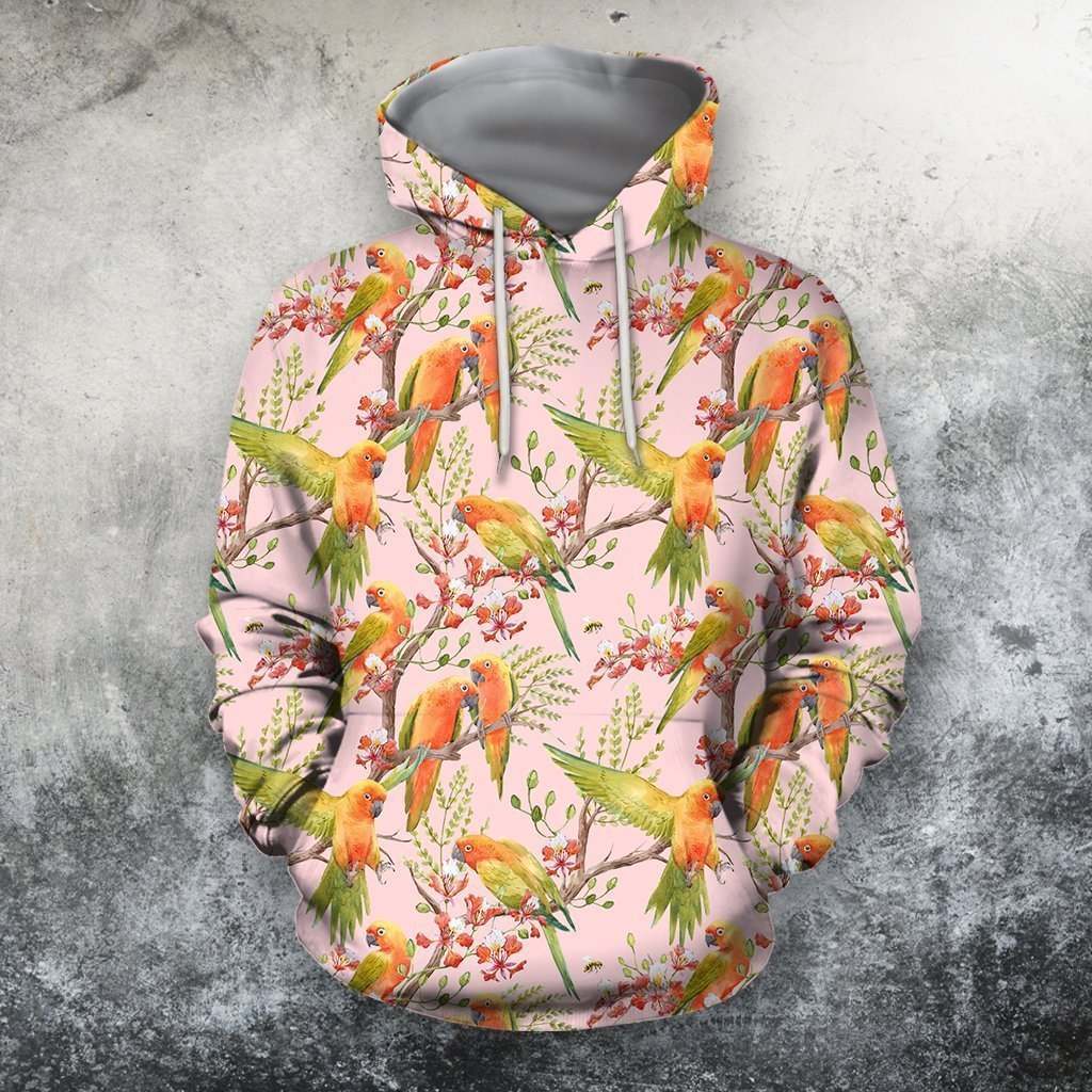 3D All Over Printing Sun Conure Parrot Shirt