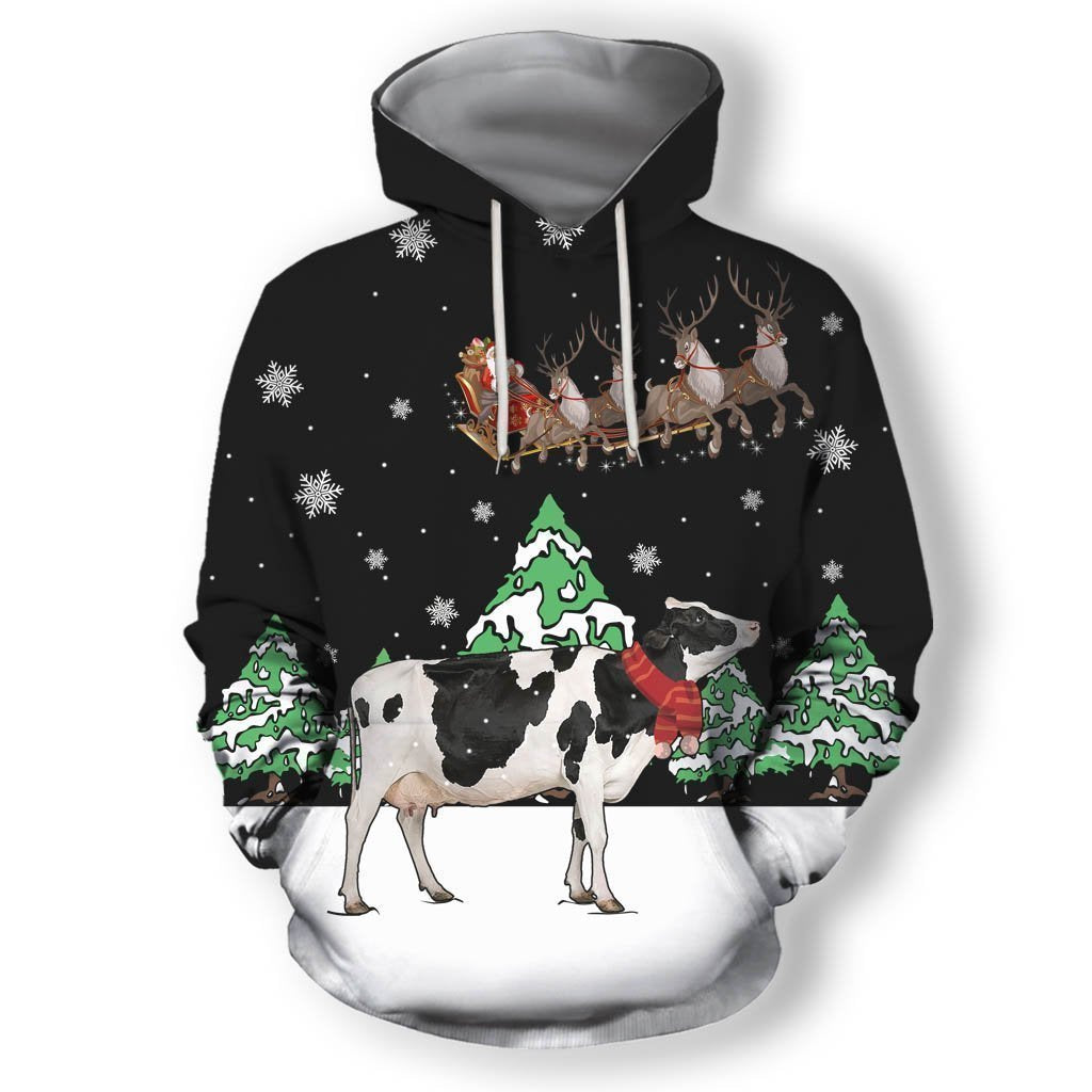 Awesome Hoodie Cow Christmas for Men and Women HBC303