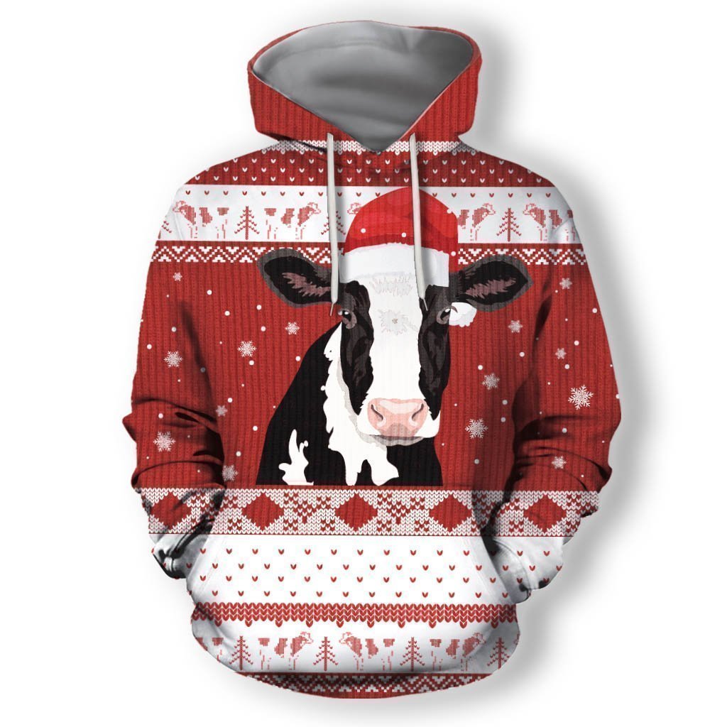 Awesome Hoodie Cow Christmas for Men and Women HBC302