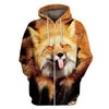 3D All Over Printed Fox Art Shirts and Shorts