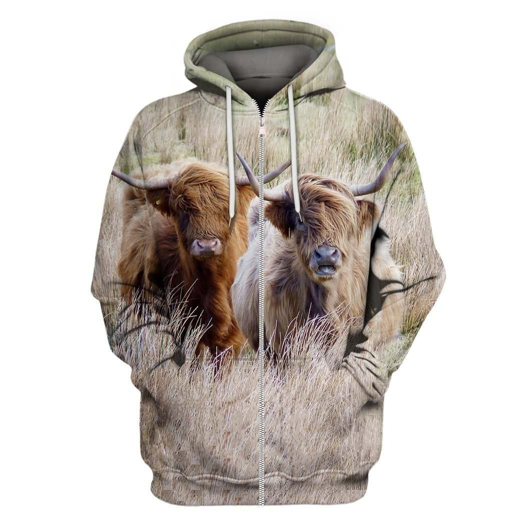All Over Printed Highland Cattle Beautiful  And Shorts
