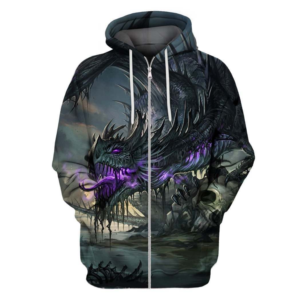 3D All Over Print Dragon Skull Shirt