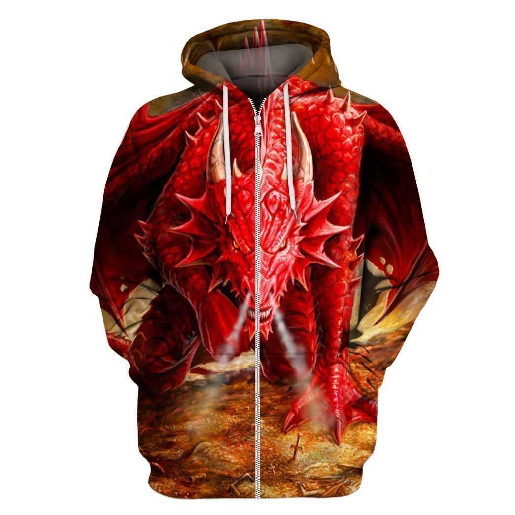 3D All Over Print Dragon Greed Hoodie