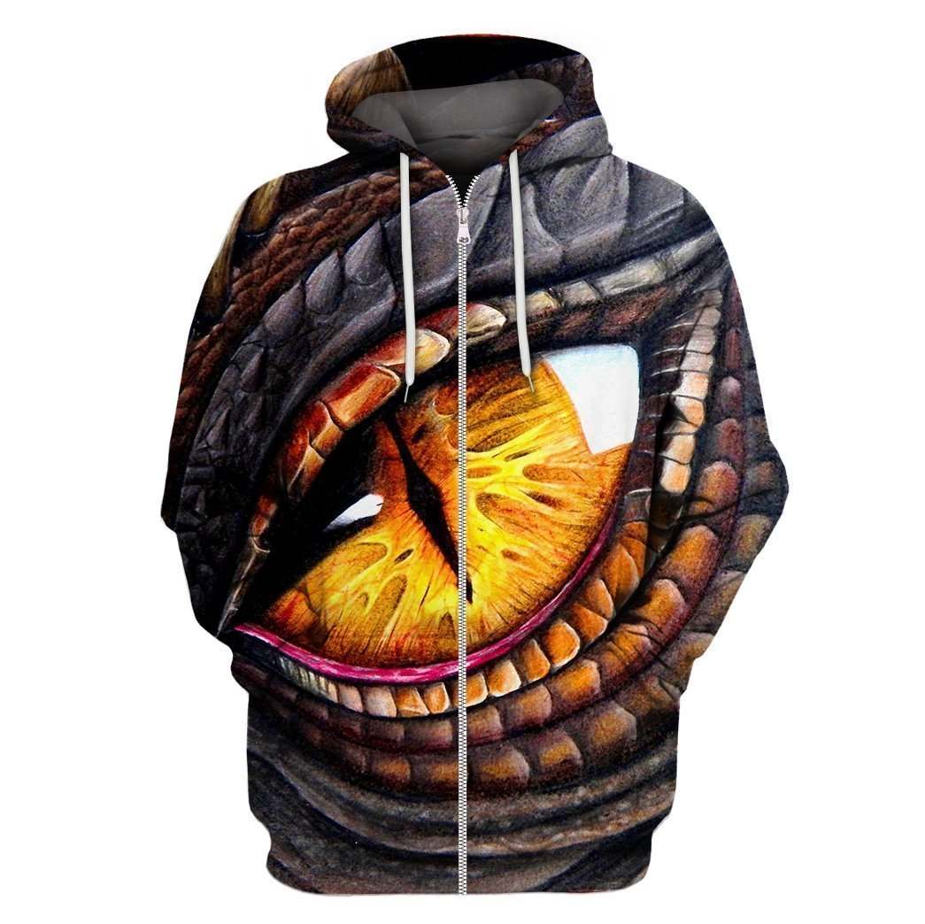 3D All Over Print Dragon's Eye Hoodie T-Shirt