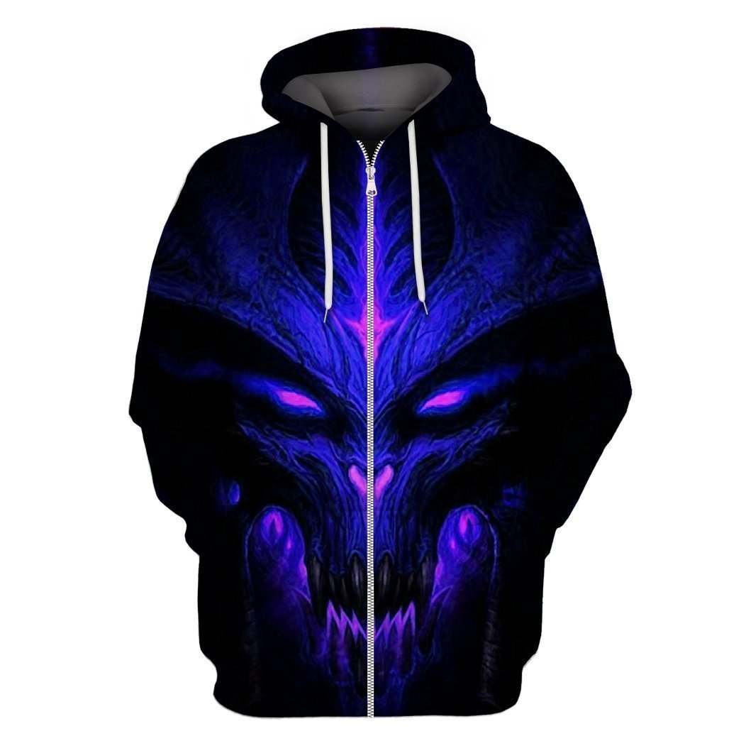 3D All Over Print Skull Dragon Hoodie