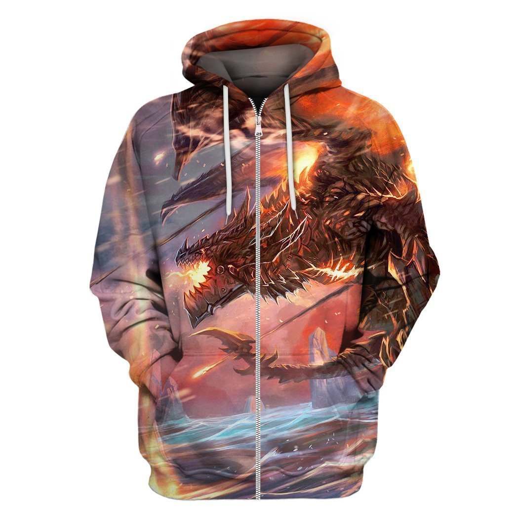 3D All Over Print Apocalyptic Dragon Hoodie