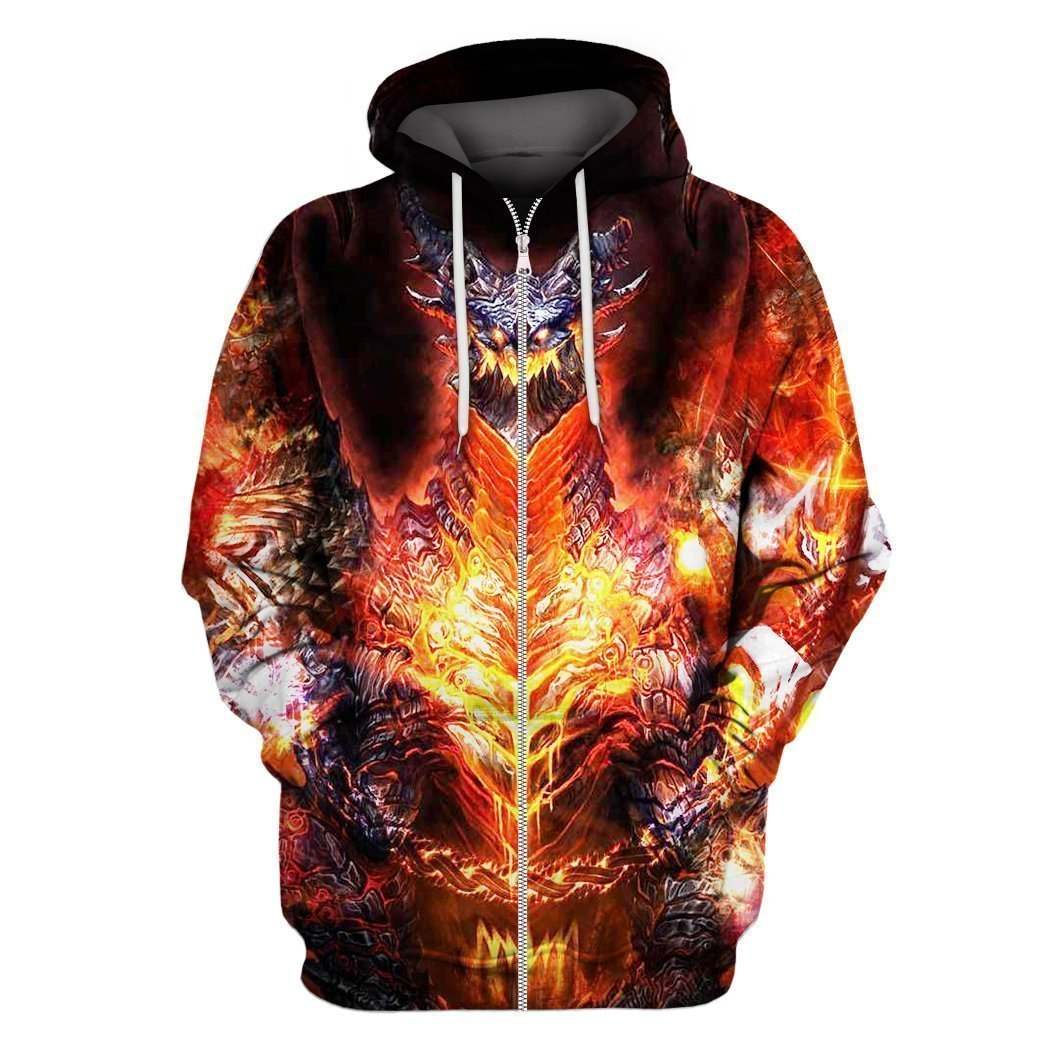 3D All Over Print Dragon Fire Shirt