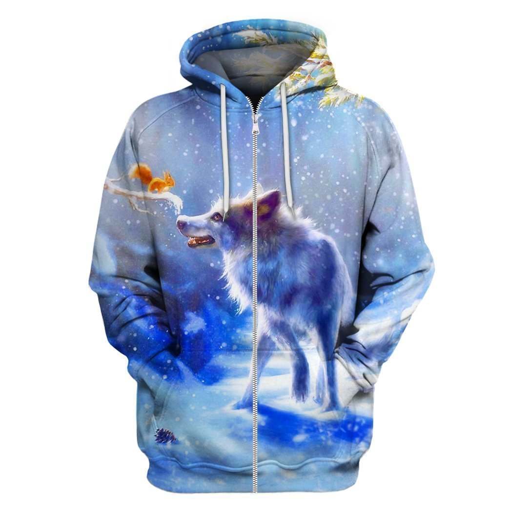 3D All Over Print  Animals Wolves Hoodie
